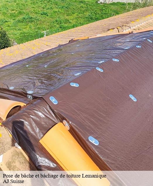 Pose de bâche et bâchage de toiture Lemanique AJ Suisse
