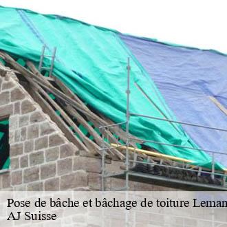 Pose de bâche et bâchage de toiture Lemanique AJ Suisse