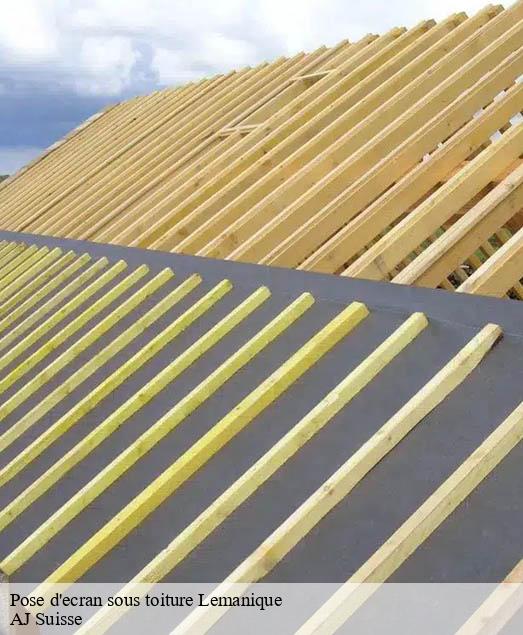 Pose d'ecran sous toiture Lemanique AJ Suisse